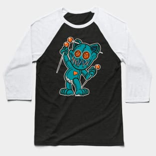 VooDoo Kitty Cat Doll Miami Colors Baseball T-Shirt